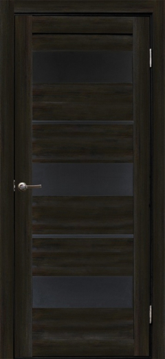 Межкомнатная дверь Параллель Акация черная Черное стекло