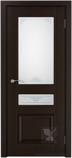 Межкомнатная дверь Порто-6 ДОО1 Темный шоколад