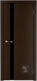 Межкомнатная дверь Лаура ДГ Венге Черный триплекс