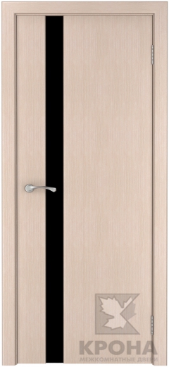 Межкомнатная дверь Лаура ДГ Беленый дуб Черный триплекс