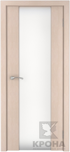 Межкомнатная дверь Лаура ДО Беленый дуб Белый триплекс