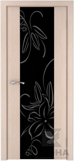 Межкомнатная дверь Лаура -2С ( 6 страз) Беленый дуб