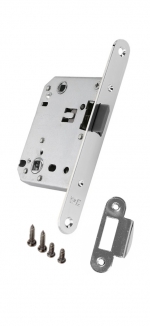 Замок механический под завертку Хром