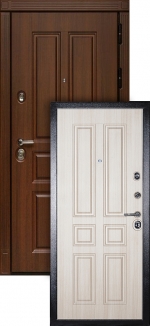 Сейф-дверь Сударь МД-43 Орех бренди/Светлое дерево