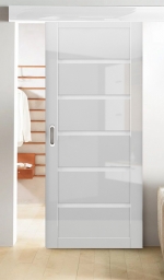 Раздвижная дверь Вена Белый глянец