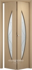 Дверь складная С6 беленый дуб